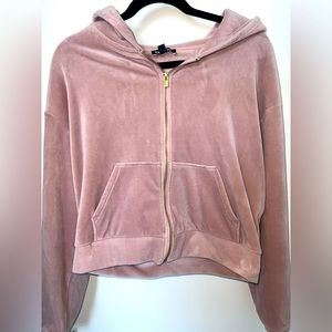 Medium Express Velvet Zip Up